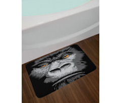 Wild Gorilla Orange Eyes Bath Mat