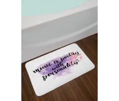 Music Hand Written Bath Mat