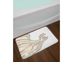 Floral Horse Galloping Bath Mat