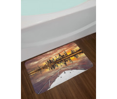 Kuwait Cityscape Bath Mat