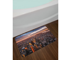 Manhattan Skyline Sunset Bath Mat