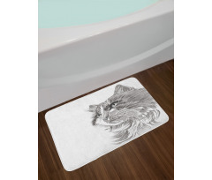 Cat Portrait Kitten Bath Mat