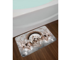 Monk Branches Medieval Bath Mat