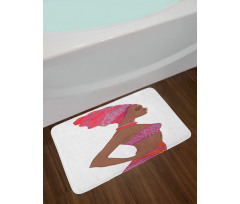 Zulu Woman Bandage Dress Bath Mat