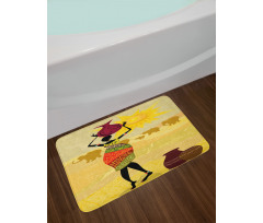 Elephants Sun Art Bath Mat