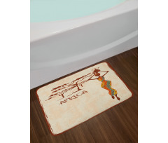 Slim Vintage Girl Bath Mat