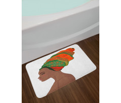 Young Afro Beauty Bath Mat