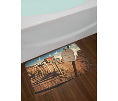 Old Mailboxes Bath Mat