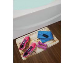 Women's Gym Equipment Bath Mat