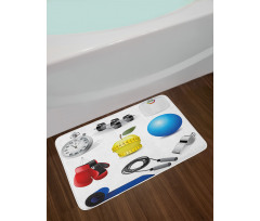 Vivid Workout Items Bath Mat