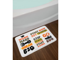 Positive Words Motivational Bath Mat