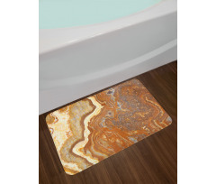 Natural Travertine Facet Bath Mat