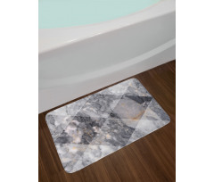 Geometric Grunge Facet Bath Mat