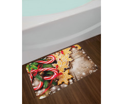 Cookies Candy Canes Bath Mat