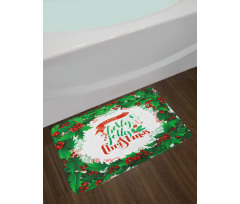 Berries Frame Words Bath Mat