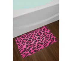 Vibrant Leopard Skin Bath Mat
