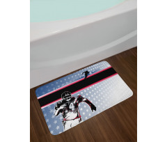 Baseball Player Stars Bath Mat