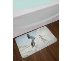 Lady with White Horse Bath Mat