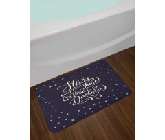 Night Sky Words Bath Mat