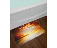Tranquil Sunset Horizon Bath Mat