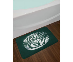 Grunge Art Words Circle Bath Mat