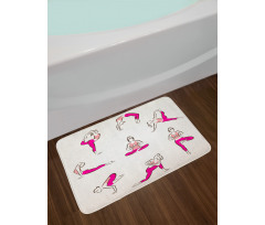 Pilates Exercise Health Bath Mat