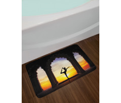 Man in Old Building Bath Mat