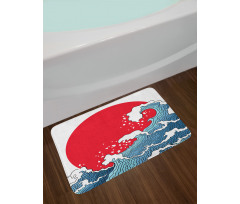 Red Sun Tsunami Bath Mat