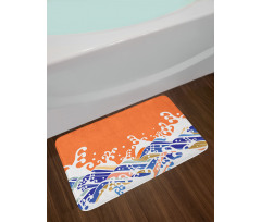 Vibrant Spindrift Bath Mat