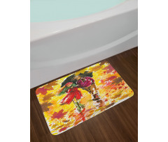 Couple at Autumn Alley Bath Mat