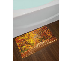 Scenic Outdoors Empty Road Bath Mat