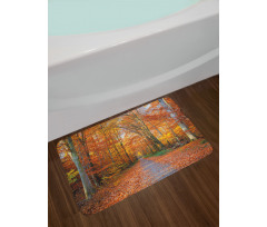 Vibrant Trees Pathway Bath Mat