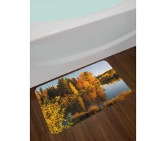 Lake Woodland at Sunset Bath Mat