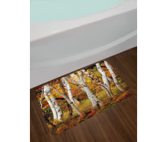 White Birch Trees Serenity Bath Mat