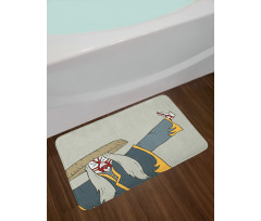 Old Japanese Person Bath Mat