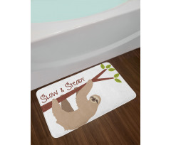 Cartoon Wildlife Mammal Bath Mat