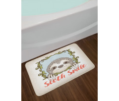 Animal Floral Frame Bath Mat