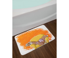 Lazy Female on the Couch Bath Mat