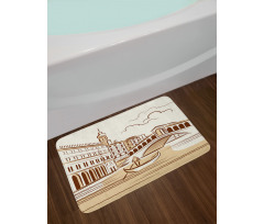 Venetian Landscape Art Bath Mat