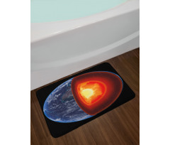 Hot Burning Earth Core Bath Mat