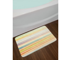Stripes Watercolor Art Bath Mat