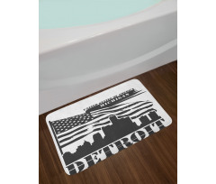 USA Flag Grunge City Bath Mat