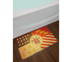 Old Rusty Look Bath Mat