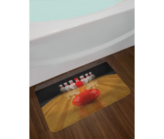 Red Skittle Ball Bath Mat