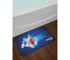 Strike Red Ball Pins Bath Mat