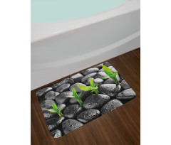 Basalt Stones Bamboo Bath Mat