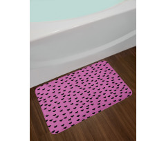 Black Hearts Romantic Bath Mat