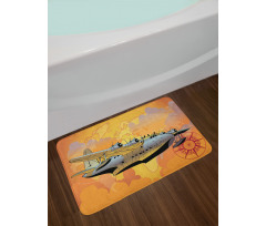 Retro Seaplane Bath Mat