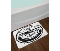 Aviation Retro Bath Mat