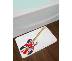 Electric Guitar Flag Bath Mat